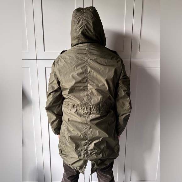 BURBERRY PARKA men’s olive green LINED Sz M - Picture 12 of 12